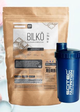 Коктейль 90% протеин для похудения Bilko Шоколад 1.8 кг + Шейкер