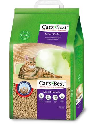 Деревний наповнювач для котячого туалету Cats Best Smart Pelle...