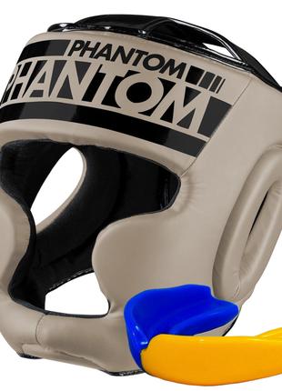 Боксерский шлем Phantom APEX Full Face Sand (капа в подарок)