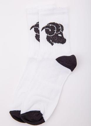 Белые женские носки с рисунком 172R916, размер 36-40, 167R520-4