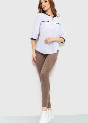 Блуза классическая, цвет бело-синий, размер S, 230R051