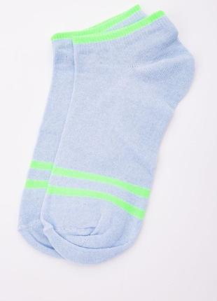 Женские короткие носки, голубого цвета с полосками, размер 36-...
