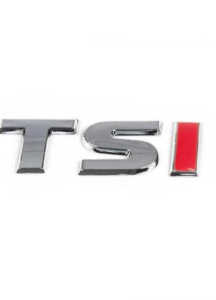 Напис TSI (під оригінал) TS-хром, I-червона для Volkswagen Jet...