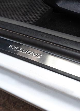 Накладки на пороги (Flexill, 4 шт) Exclusive для Ford Focus II...
