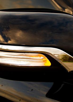 Полоски на зеркала 2012-2024 (2 шт, хром) для Toyota Land Crui...
