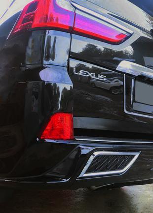 Накладка на торец заднего бампера (2016-2024, 2 шт) для Lexus ...