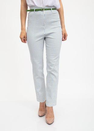Прямые женские брюки в полоску, цвет Белый, размер 40, 117R5002