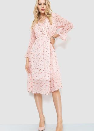 Платье шифоновое, цвет розовый, размер S-M, 204R1876