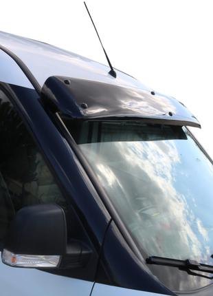 Козырек на лобовое стекло (черный глянец, 5мм) для Opel Combo ...