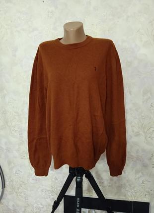 Шерстяной свитер рыжего цвета trusardi