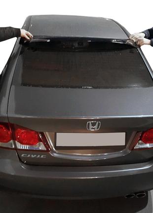 Спойлер на стекло (черный, ABS) для Honda Civic Sedan VIII 200...