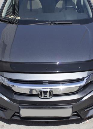 Дефлектор капота (EuroCap) для Honda Civic Sedan X 2016-2021 гг