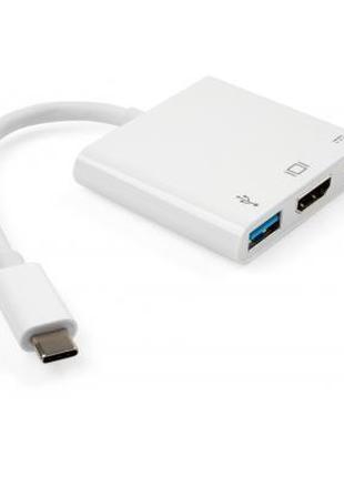 Концентратор Vinga Type-C to HDMI+USB3.0+Type-C PD (VCPATC2HDM...