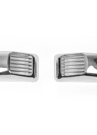 Решетка на повторитель `Прямоугольник` (2 шт, ABS) для Volvo S...