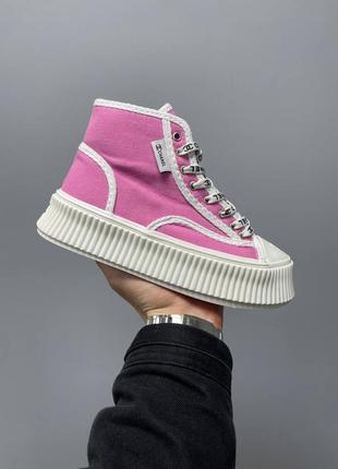 Кеди chanel sneakers platform ‘pink’