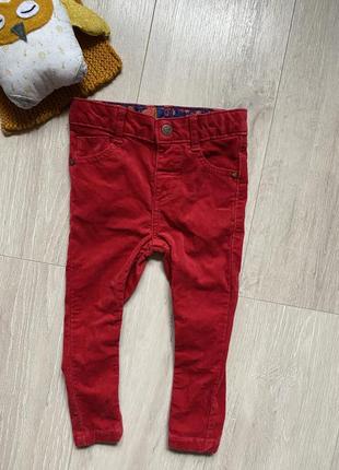 Красные вельветовые брюки брюки marks &amp; spencer