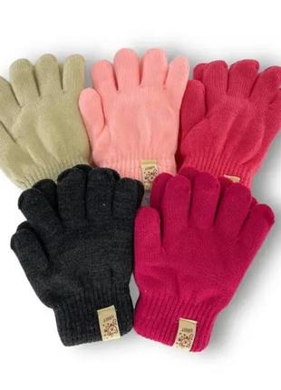 Теплые зимние перчатки перчатки для девушек 2-3 года и 3-5 лет