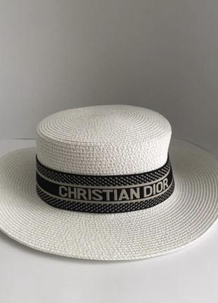 Шляпа от солнца панама Christian Dior шляпка брендовая бренд Д...