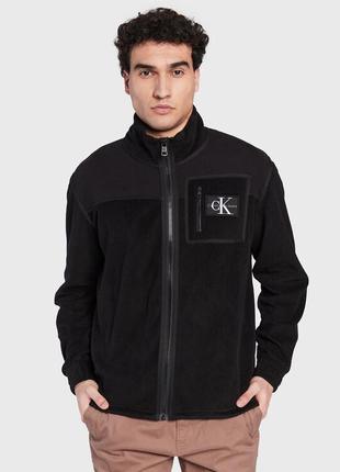 Кофта calvin klein fleece blocking zip