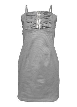 Оригинальное платье серебристого цвета 46 размер (40-й еврораз...