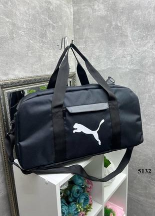 Жіноча шикарна спортивна-дорожня сумка чорна