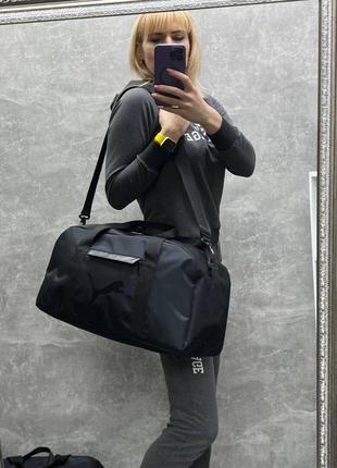 Женская шикарная спортивная-дорожная сумка черная