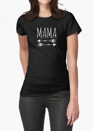 Женская футболка  мама стрелы, для мамы