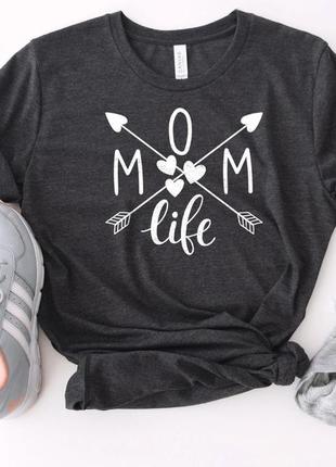 Женская футболка mom life, для мамы