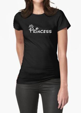 Женская футболка princess принцесса для дочери