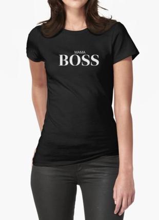 Женская футболка мама boss
