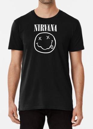 Чоловіча та жіноча футболка з принтом nirvana