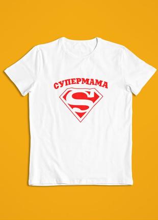 Женская футболка для мамы super mama супер мама