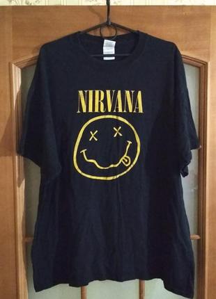 Чоловіча футболка nirvana нірвана merch (l-xl) оригінал