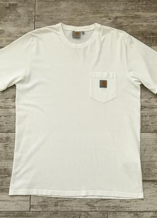Carhartt мужская футболка белая оригинал кархарт размер l