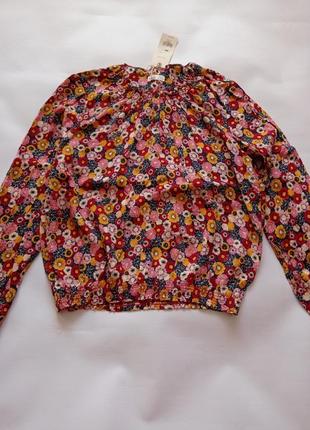 Ovs. италия. цветастая блуза из вискозы 164 размер.