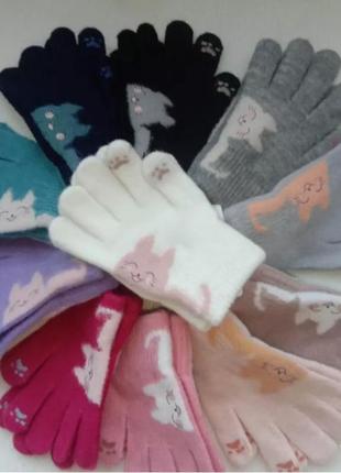 Детские перчатки перчатая пальчата для 4-6 и 6-8 лет