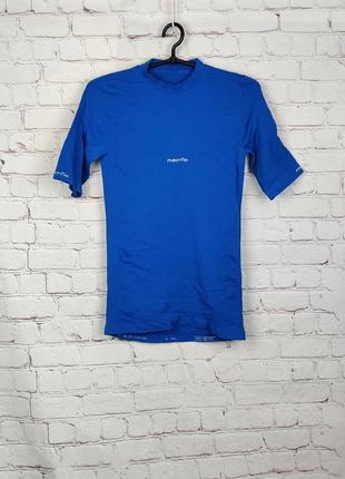 Компрессионная синяя футболка термо мужская macron compression...