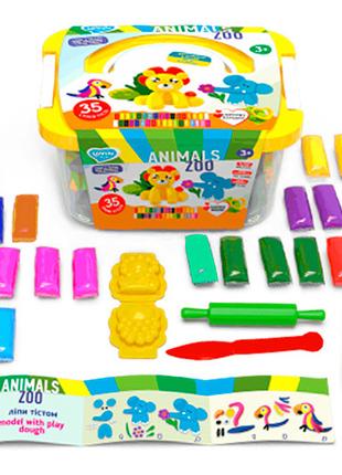 Детский Набор для лепки с тестом Zoo animals box ТМ Lovin 41221