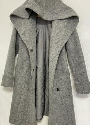 Пальто зимове вовна ідеал з капюшоном