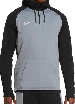 Худи термо оригинал nike hoodie drill academy - smoke grey/bla...