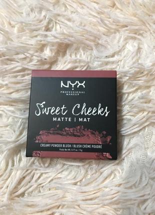 Nyx professional makeup sweet cheeks matte blush матовые румян...