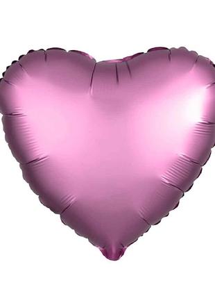 Кулька фольгована 18 серце рожеве 45 см. (5шт/уп) 833606 тм pe...