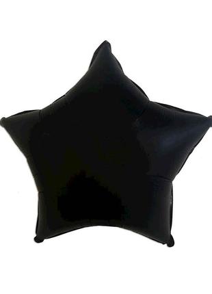 Кулька фольгована 18 зірка чорна 45 см (5шт/уп) 832608 тм pelican