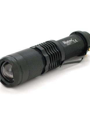 Ліхтар ручний watton wt-086, 1led cree t6, 3w, 4 режими, zoom,...