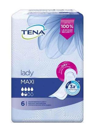 Гігієнічні прокладки lady maxi instadry тм tena