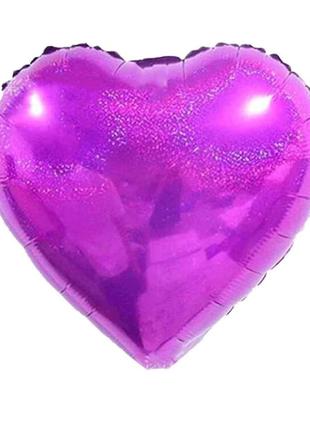 Кулька фольгована 18 серце блиск рожеве 45 см.(5шт/уп) 833656 ...