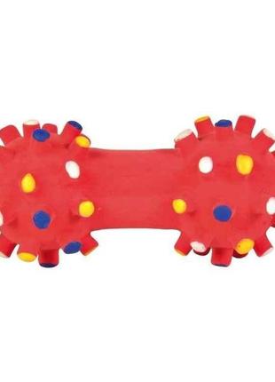 Іграшка гантель для собак голчаста 10 см (латекс) тм trixie