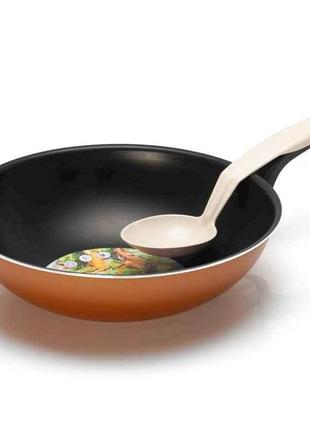 Сковорода -wok ал. d=28см (а/п) з пластиковою ложкою smart cop...