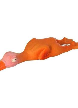 Іграшка качка для собак з пискавкою 14,5 см (латекс) тм trixie