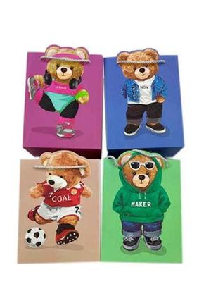 Пакет подарунковий l bear 40*30*12см r91514-l тм stenson